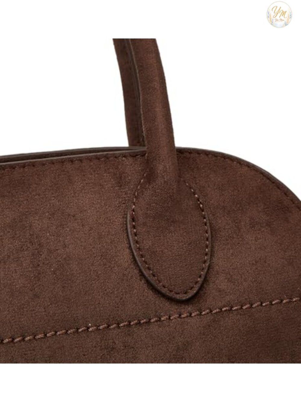 Suede Large Tote Bag Women Retro Crossbody Handbag Work Purse - Picture 4 of 6